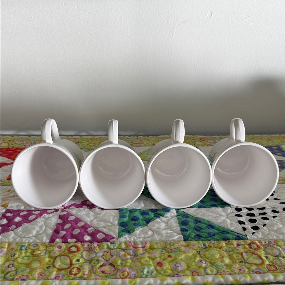 Vintage Corelle MY GARDEN Floral Patterned Ceramic Mugs - Set of 4 - Picture 5 of 6